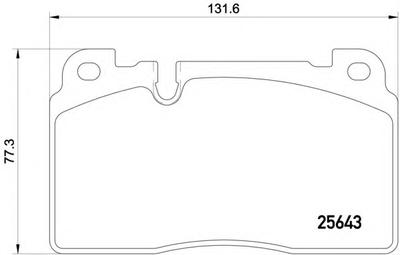 Комплект тормозных колодок, дисковый тормоз TEXTAR 2564302