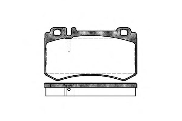 Комплект тормозных колодок, дисковый тормоз ROADHOUSE