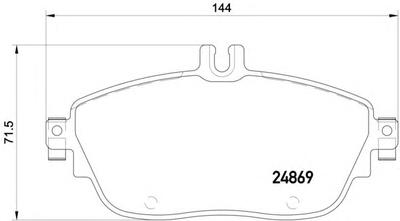 Комплект тормозных колодок, дисковый тормоз TEXTAR 2486901