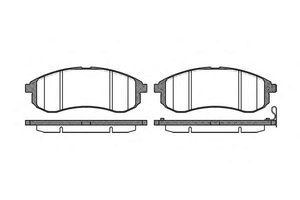 Комплект тормозных колодок, дисковый тормоз ROADHOUSE