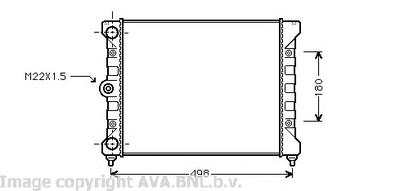 Радиатор, охлаждение двигателя AVA QUALITY COOLING VW 2028