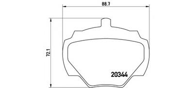 Комплект тормозных колодок, дисковый тормоз BREMBO P44 001
