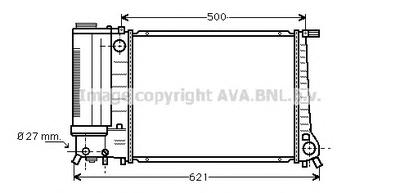 Радиатор, охлаждение двигателя AVA QUALITY COOLING BW 2101