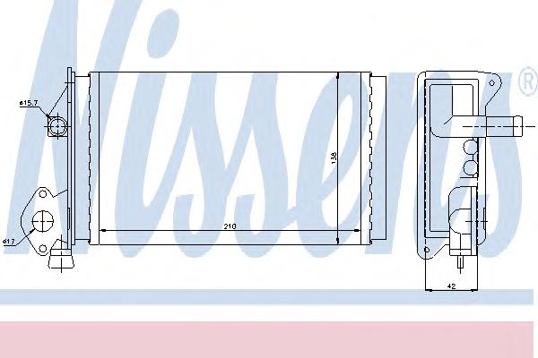 Теплообменник, отопление салона NISSENS
