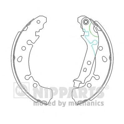 Комплект тормозных колодок NIPPARTS