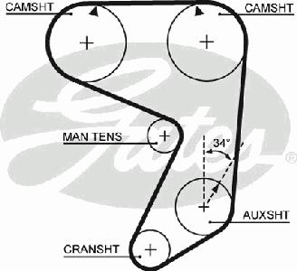 Ремень ГРМ GATES 5081
