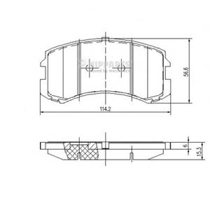 Комплект тормозных колодок, дисковый тормоз NIPPARTS J3605048