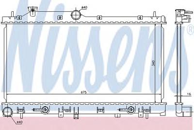 Радиатор охлаждения NISSENS 67720