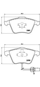 Комплект тормозных колодок, дисковый тормоз BREMBO P85 097