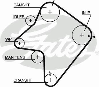 Ремень ГРМ GATES 5354 XS