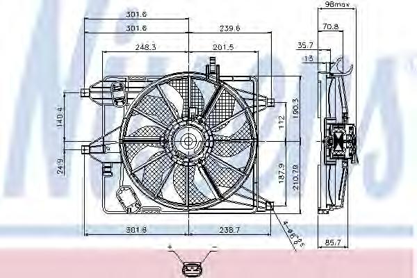 Вентилятор, охлаждение двигателя NISSENS