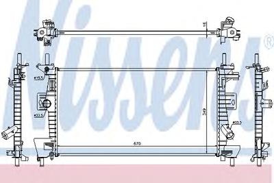 Радиатор, охлаждение двигателя NISSENS 69237