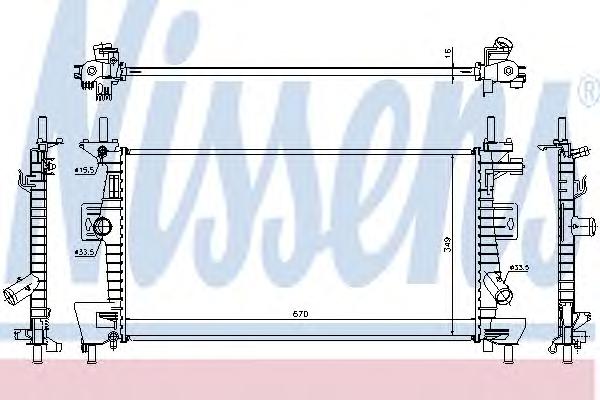 Радиатор, охлаждение двигателя NISSENS