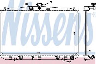 Радиатор, охлаждение двигателя NISSENS 646836