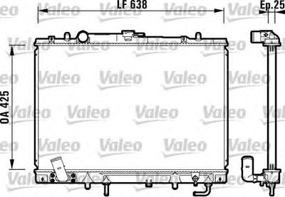 Радиатор, охлаждение двигателя VALEO 734144