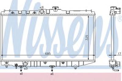 Радиатор, охлаждение двигателя NISSENS 647191