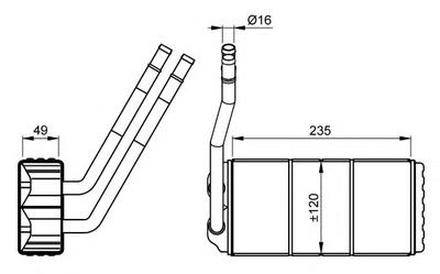 Радиатор печки NRF 54263