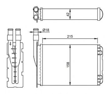 Радиатор печки NRF 507339