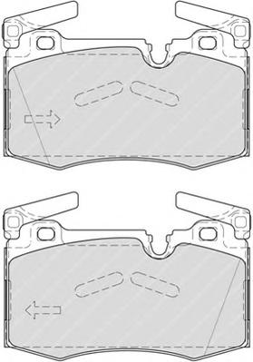 Комплект тормозных колодок, дисковый тормоз FERODO