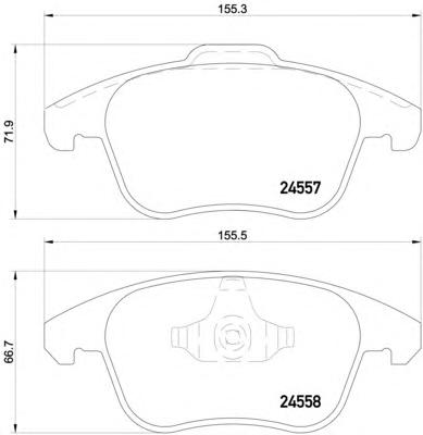 Комплект тормозных колодок, дисковый тормоз TEXTAR