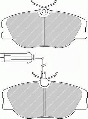 Комплект тормозных колодок, дисковый тормоз FERODO
