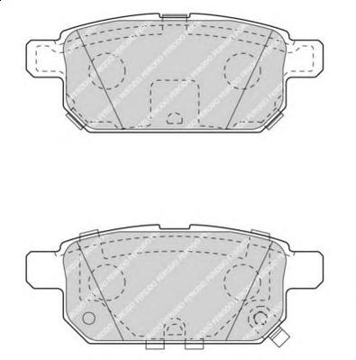 Комплект тормозных колодок, дисковый тормоз FERODO
