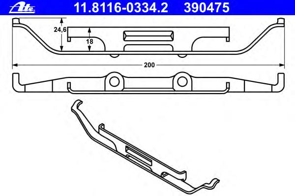 Пружина, тормозной суппорт ATE