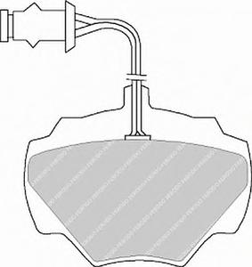 Комплект тормозных колодок, дисковый тормоз FERODO FDB471