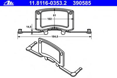 Пружина, тормозной суппорт ATE 11.8116-0353.2