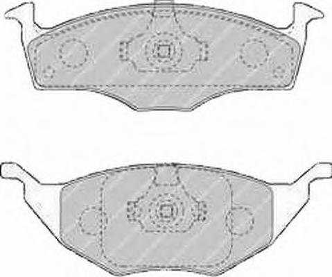 Комплект тормозных колодок, дисковый тормоз FERODO