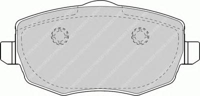 Комплект тормозных колодок, дисковый тормоз FERODO FDB1582