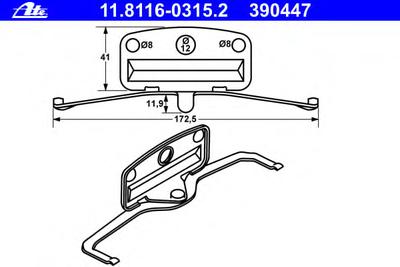 Пружина, тормозной суппорт ATE 11.8116-0315.2