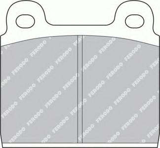 Комплект тормозных колодок, дисковый тормоз FERODO FDB11