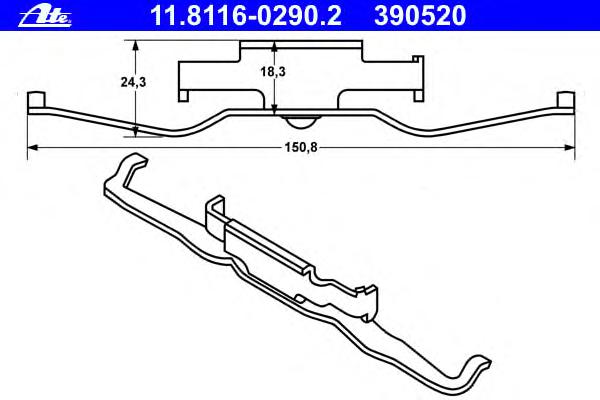 Пружина, тормозной суппорт ATE