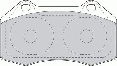 Комплект тормозных колодок, дисковый тормоз FERODO FDB1667