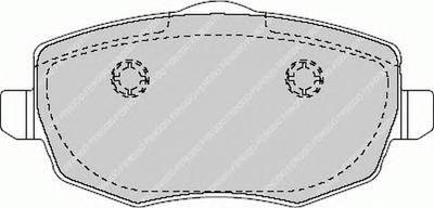 Комплект тормозных колодок, дисковый тормоз FERODO FDB1581