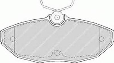 Комплект тормозных колодок, дисковый тормоз FERODO FDB1486