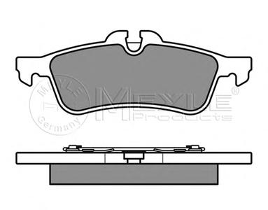 Комплект тормозных колодок, дисковый тормоз MEYLE