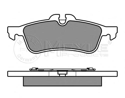 Комплект тормозных колодок, дисковый тормоз MEYLE