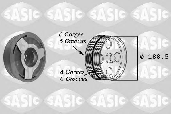 Ременный шкив, коленчатый вал SASIC