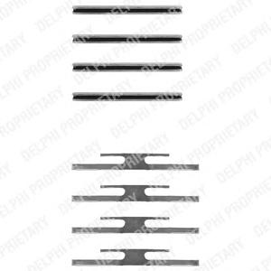 Комплектующие, колодки дискового тормоза DELPHI