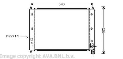 Радиатор, охлаждение двигателя AVA QUALITY COOLING VWA2034