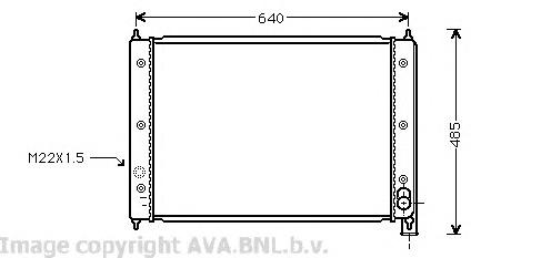 Радиатор, охлаждение двигателя AVA QUALITY COOLING