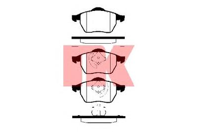 Комплект тормозных колодок, дисковый тормоз NK 224734