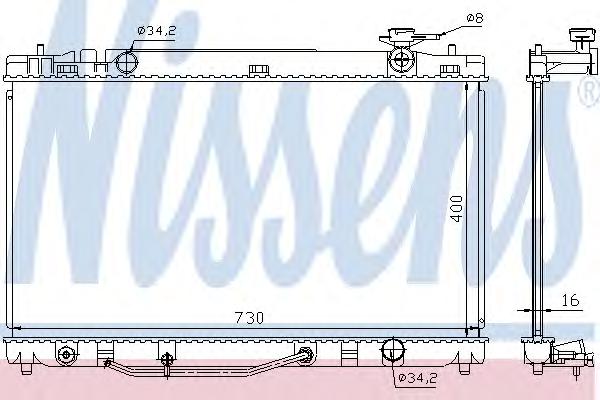 Радиатор, охлаждение двигателя NISSENS