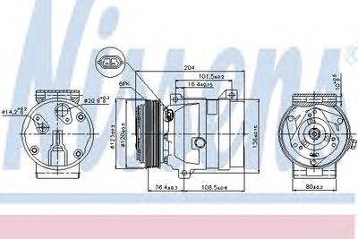 Компрессор, кондиционер NISSENS 89063