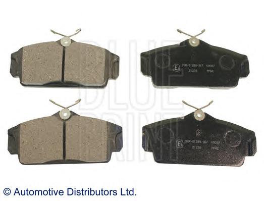 Комплект тормозных колодок, дисковый тормоз BLUE PRINT