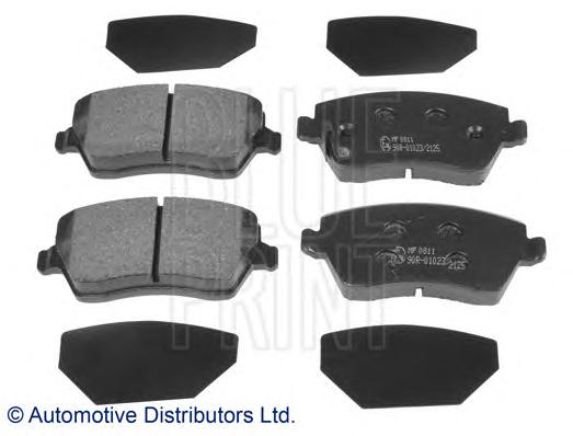 Комплект тормозных колодок, дисковый тормоз BLUE PRINT