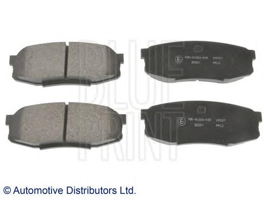 Комплект тормозных колодок, дисковый тормоз BLUE PRINT