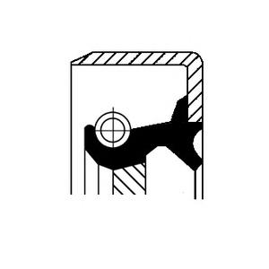 Уплотняющее кольцо, коленчатый вал CORTECO 12011436B